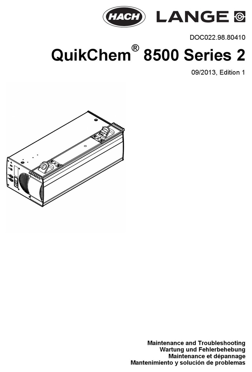 HACH LANGE QuikChem 8500 2 Series Maintenance and troubleshooting