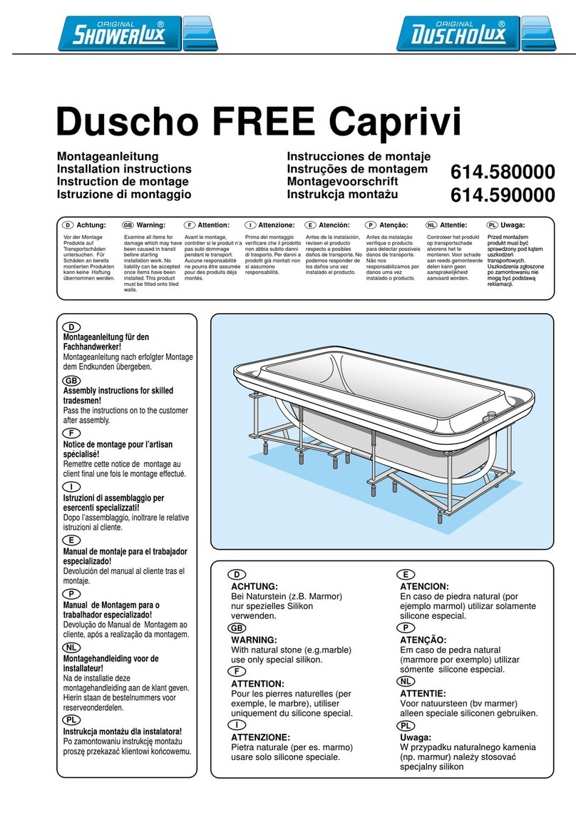 Duscholux FREE Caprivi 614.580000 installation instructions