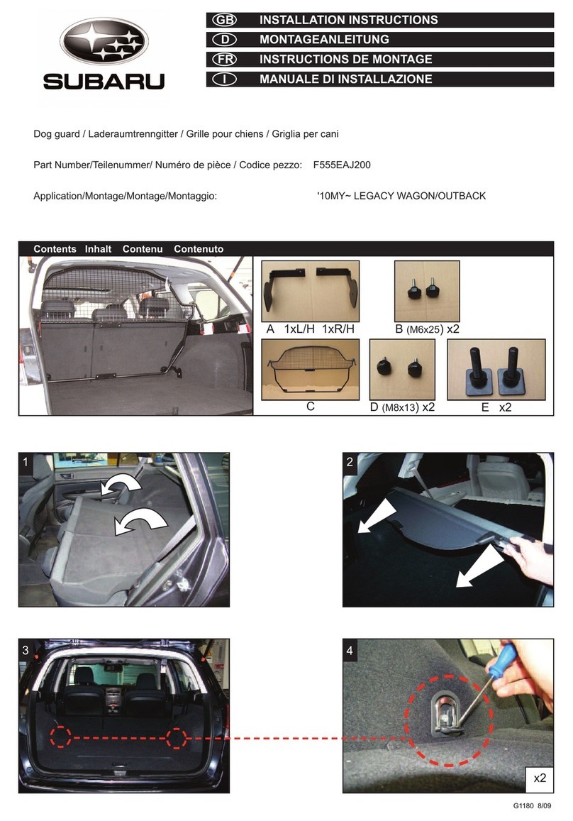Subaru F555EAJ200 installation instructions