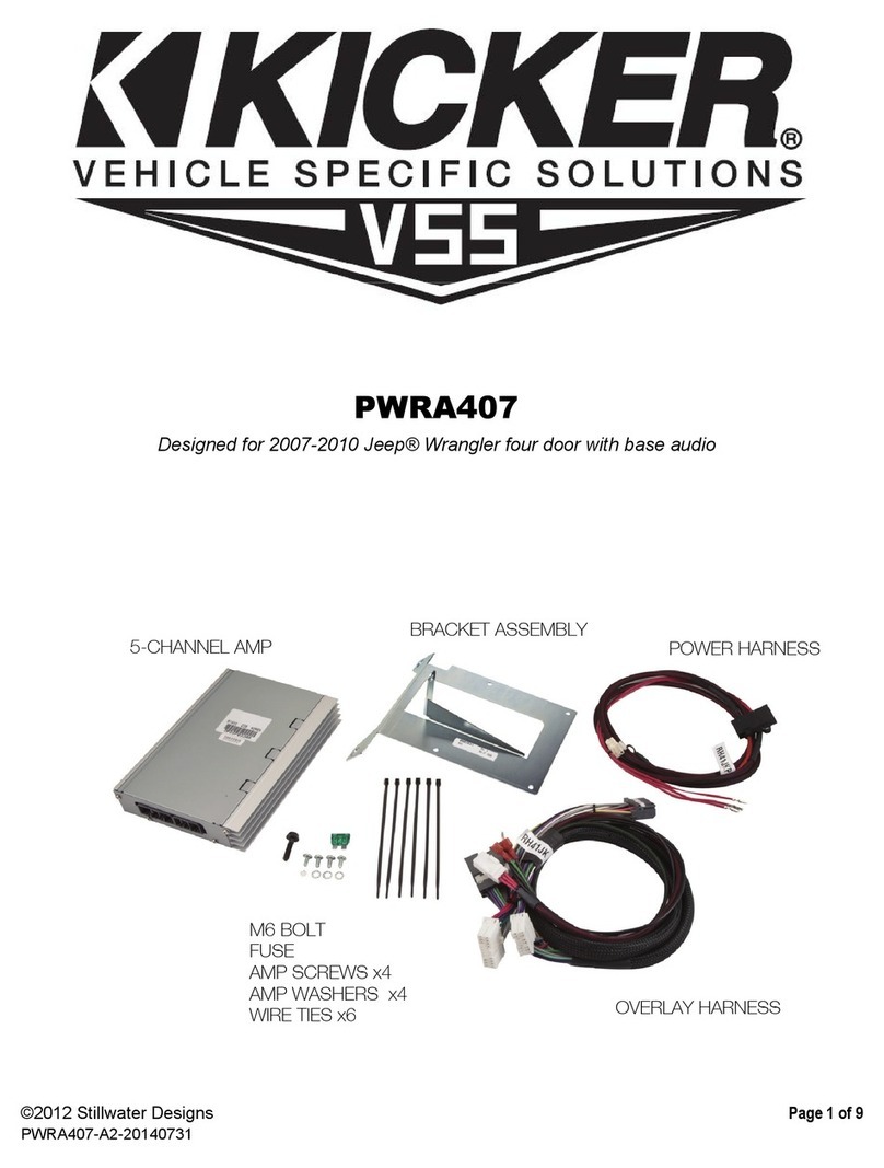 Stillwater Designs KICKER VSS PWRA407 quick start guide