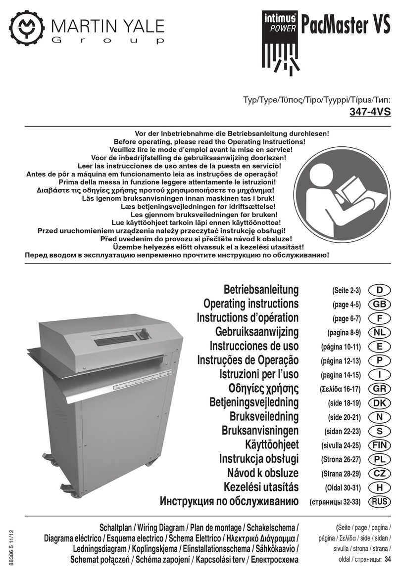 Martin Yale Intimus PacMaster VS User manual