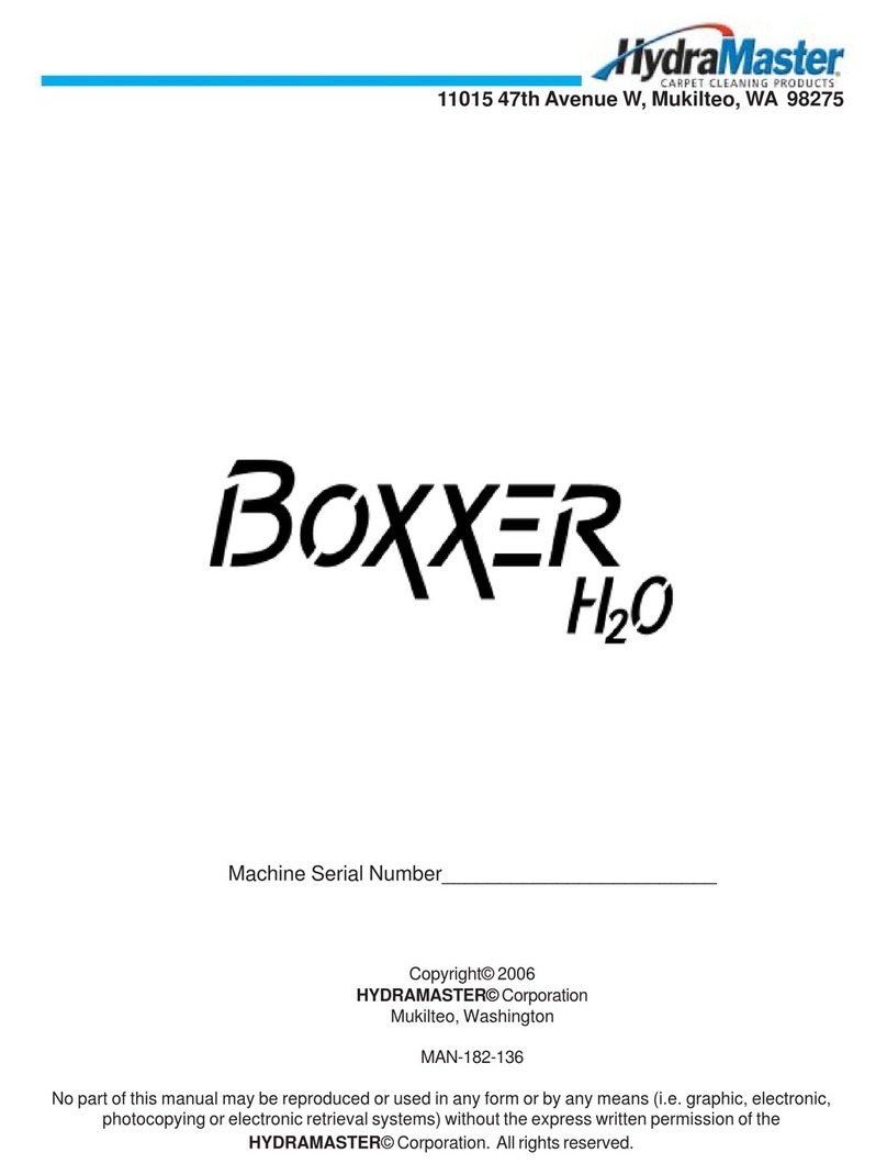 HydraMaster Boxxer H2O User manual