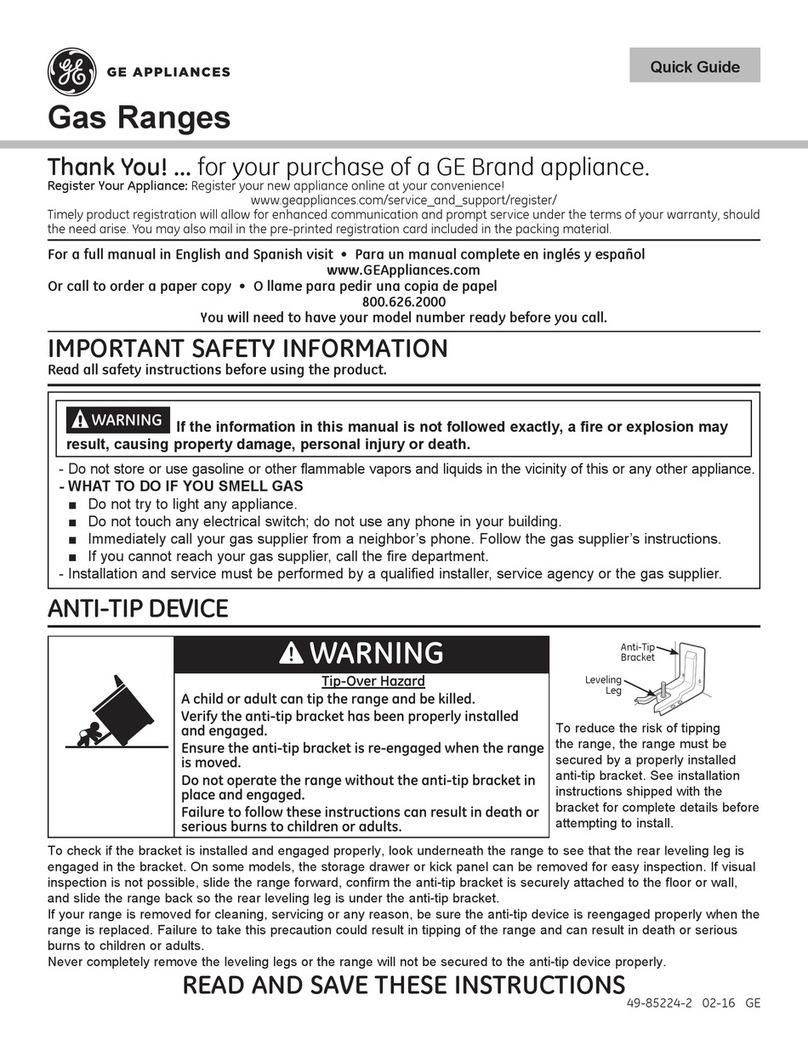 GE JCGBS60DEK3BB User manual