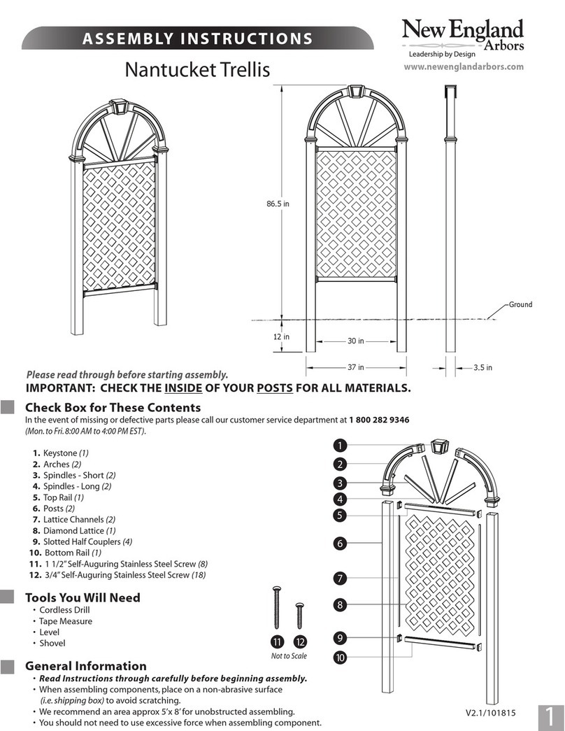 New England Arbors Nantucket Trellis User manual