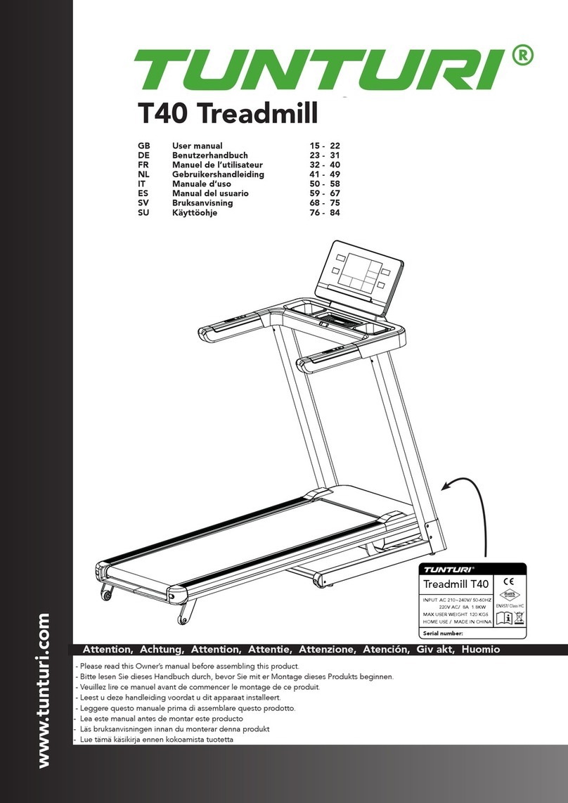 Tunturi T40 user manual