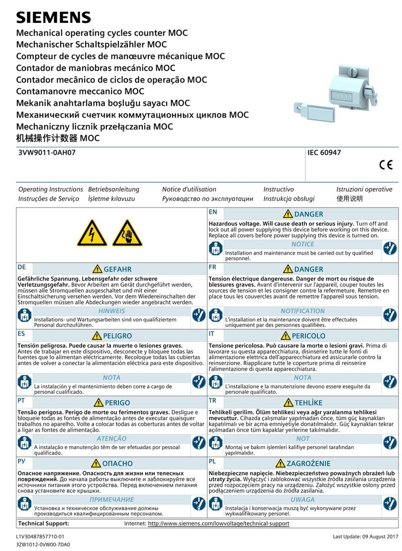 Siemens MOC operating instructions