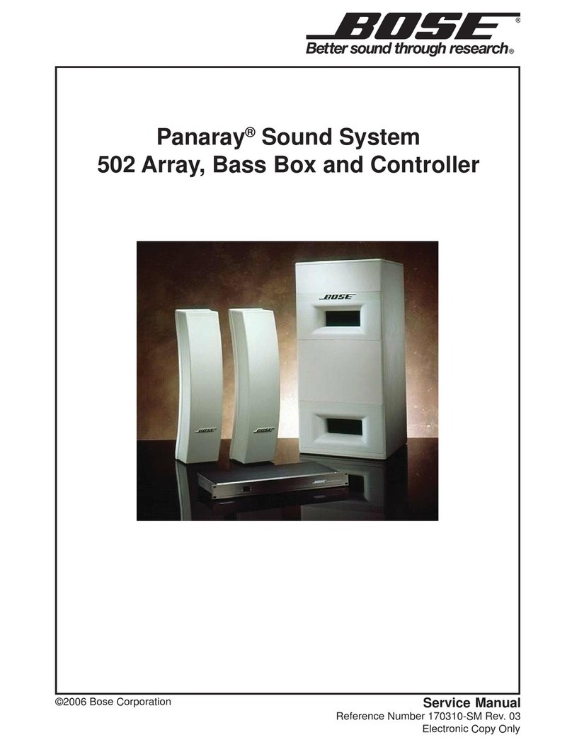 Bose Panaray 502A User manual