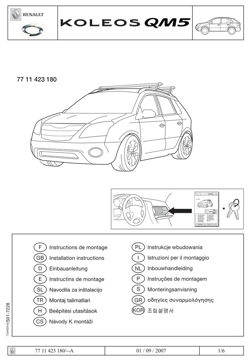 Renault 77 11 423 180 Installation instruction