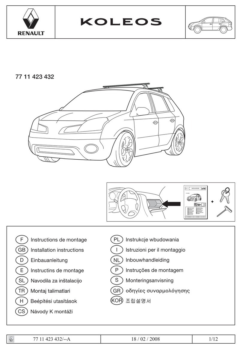 Renault 77 11 423 432 installation instructions