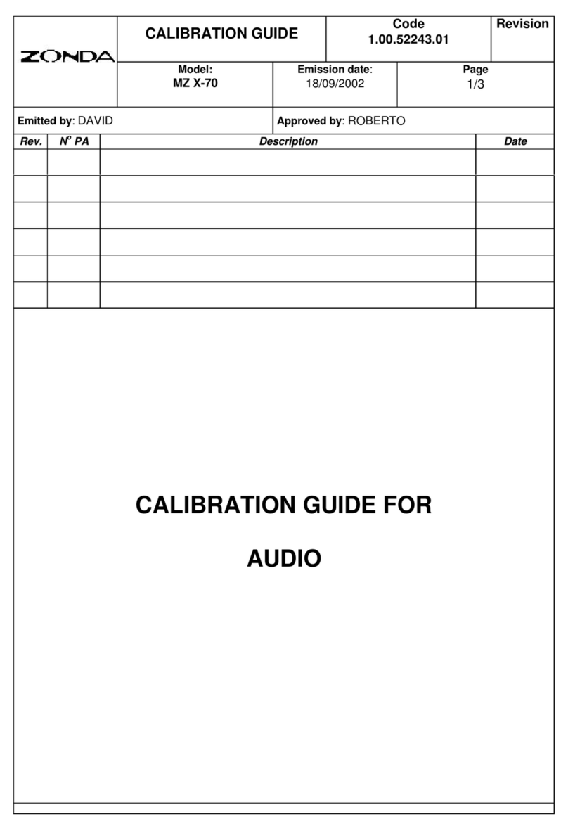 Zonda MZ-X90 Calibration guide