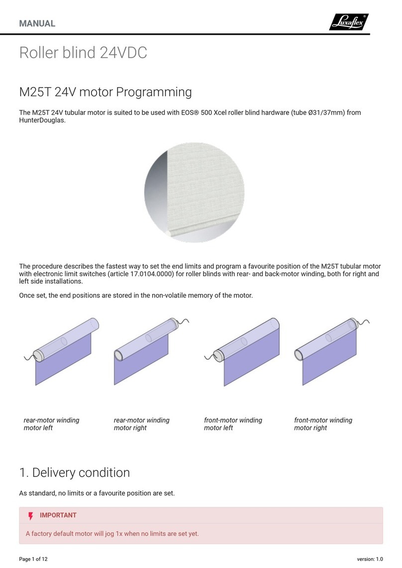 LuxaFlex M25T User manual