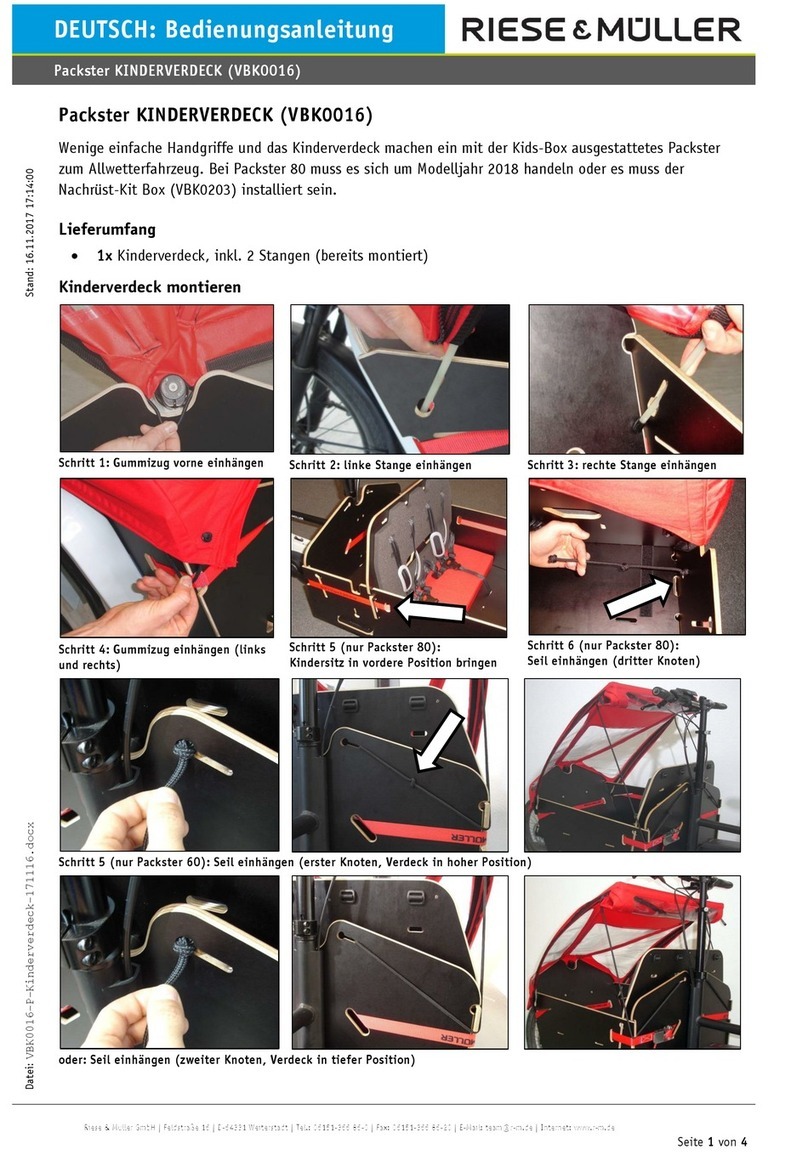 RIESE & MULLER Packster owner's manual