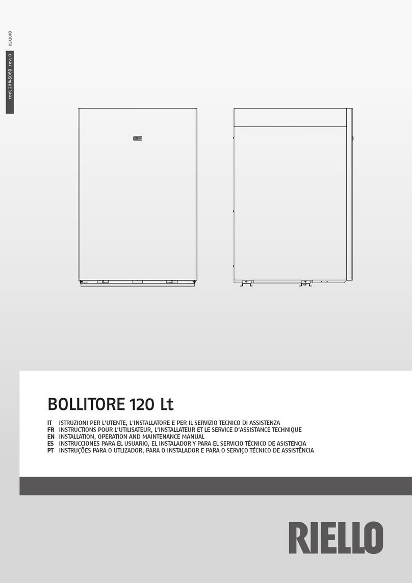 Riello BOLLITORE 120 Lt Installation, operation and maintenance manual