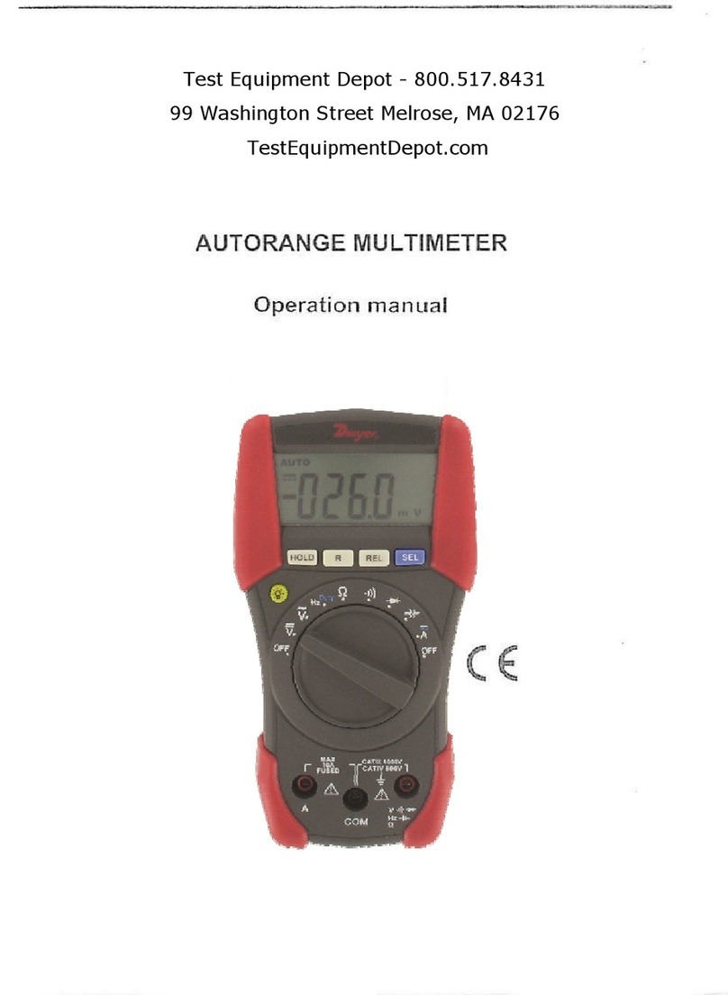 Dwyer Instruments MM1 Operation manual