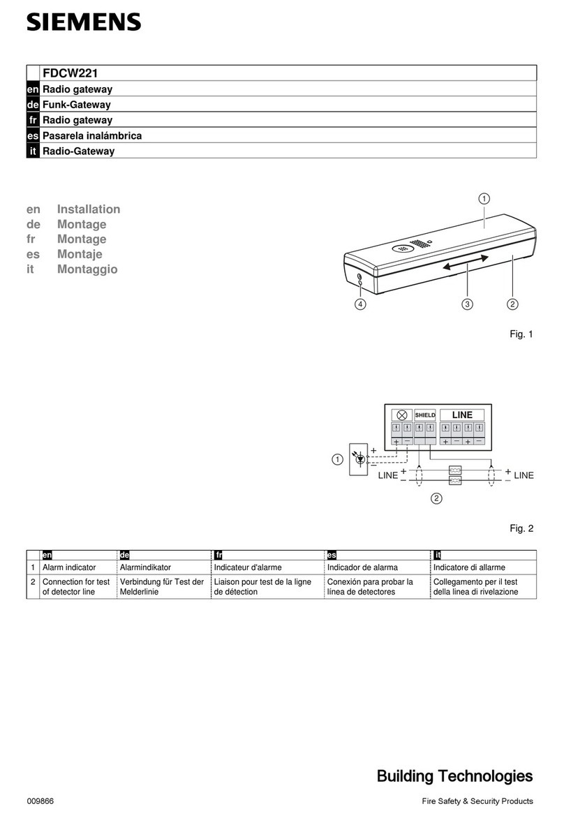 Siemens FDCW221 User manual Siemens FDCW221 User manual