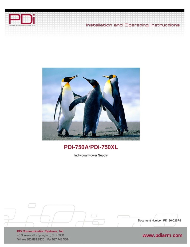 PDi PDi-750A Installation and operating instructions