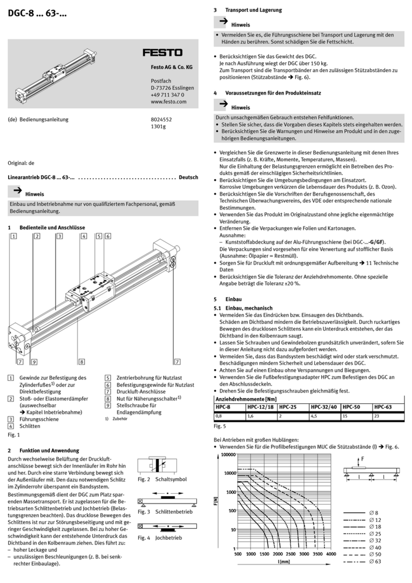 Festo DGC-8 Series operating instructions