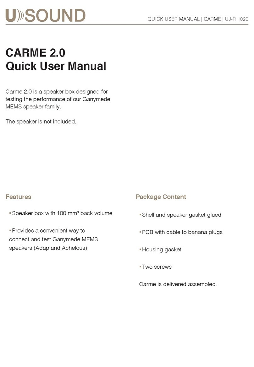 USOUND CARME 2.0 Quick user manual