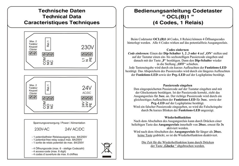 Orion OCL(B)1 operating instructions