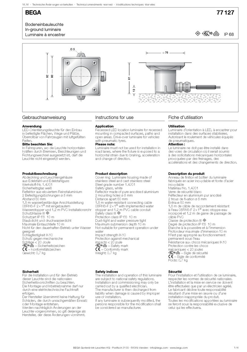 BEGA 77 127 Instructions for use