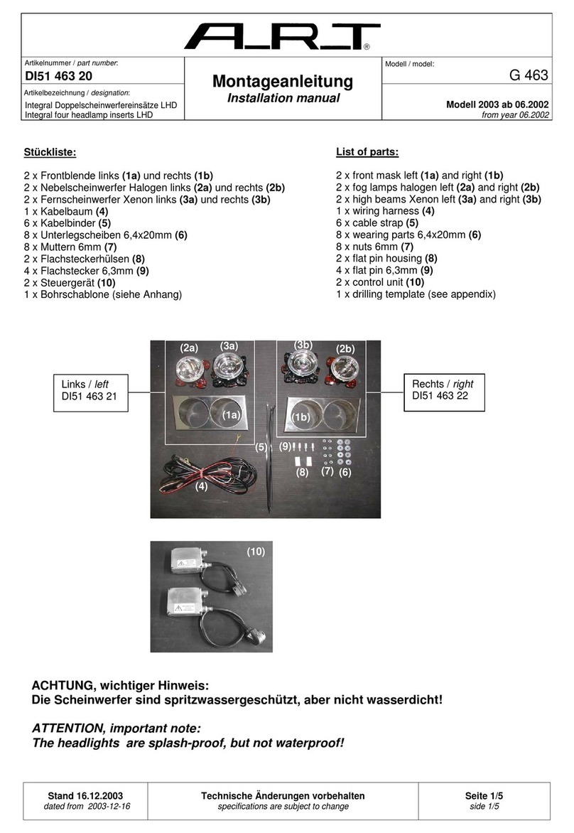 Art DI51 463 20 installation manual