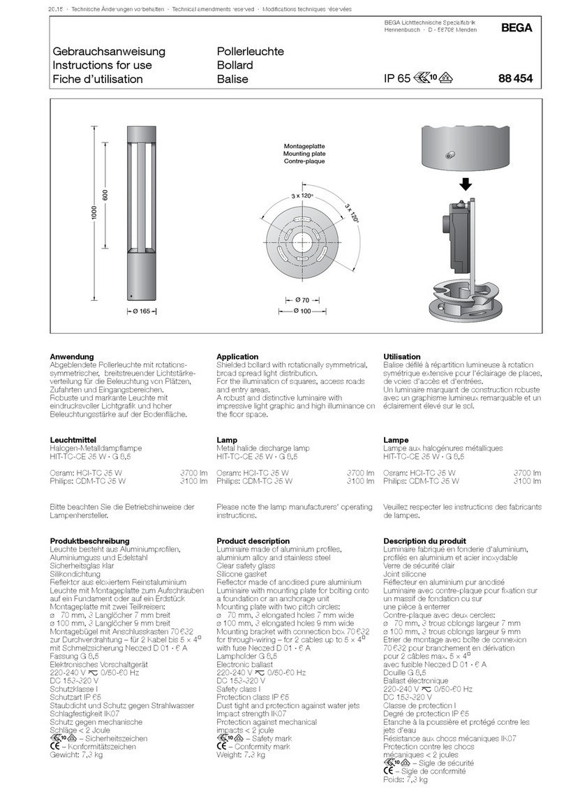 BEGA 88 454 User manual