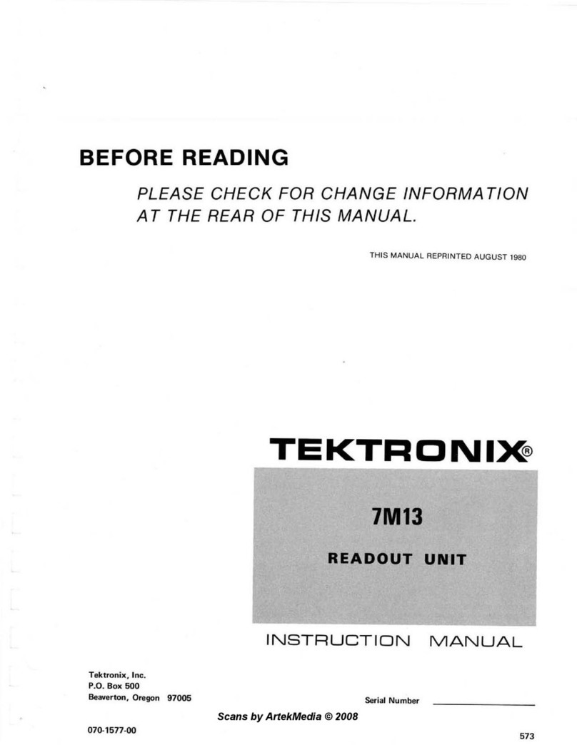 Tektronix 7M13 User manual