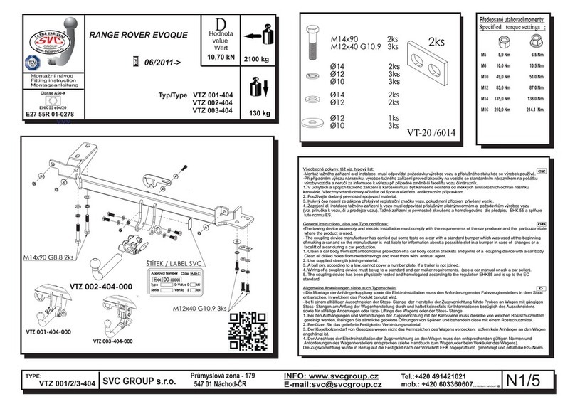 SVC GROUP VTZ 001-404 User manual
