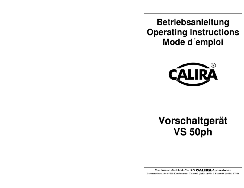 Calira VS 50ph operating instructions