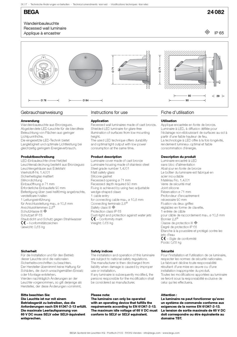 BEGA 24 082 User manual