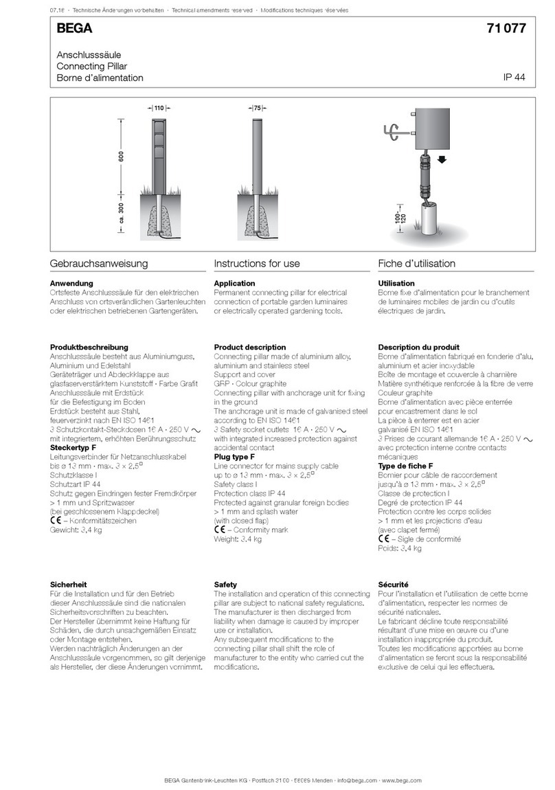 BEGA 71 077 Instructions for use