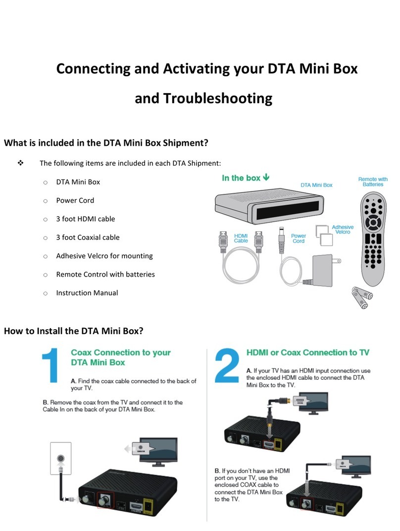 Blue Ridge DTA Mini Box Connecting, Activating and Troubleshooting