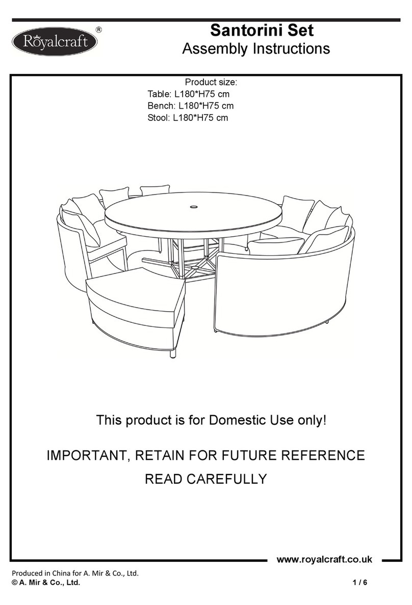 Royalcraft Santorini Set User manual Royalcraft Santorini Set User manual