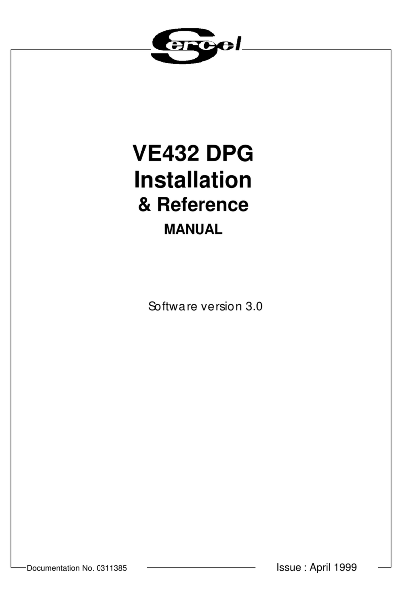 Sercel VE432 DPG Installation & reference manual