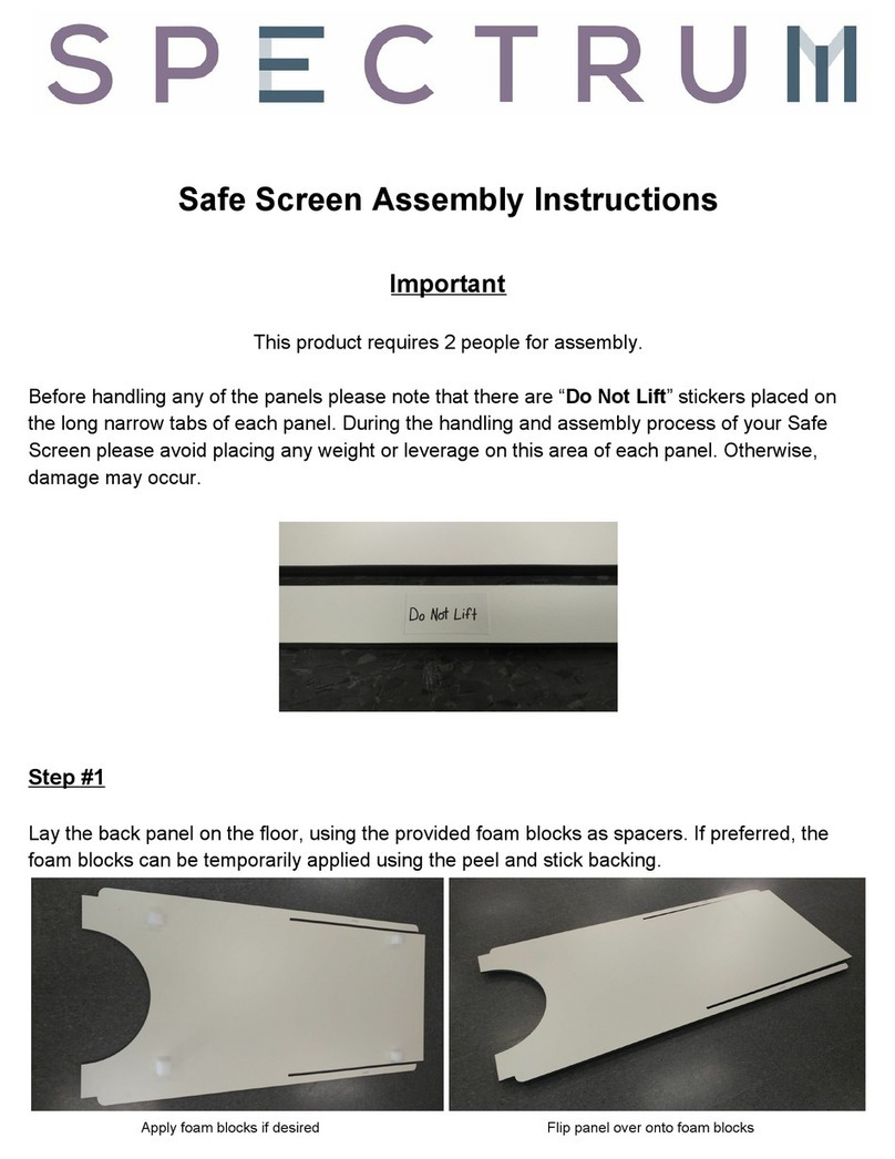 Spectrum Safe Screen Assembly instructions Spectrum Safe Screen Assembly instructions