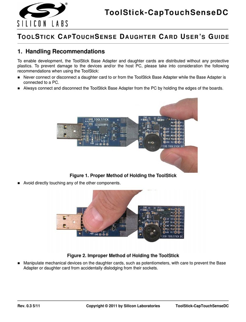 Silicon Laboratories ToolStick-CapTouchSenseDC User manual Silicon Laboratories ToolStick-CapTouchSenseDC User manual
