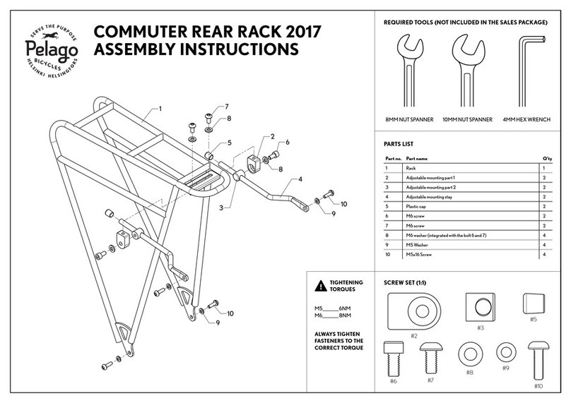 Pelago COMMUTER REAR RACK 2017 Assembly instructions