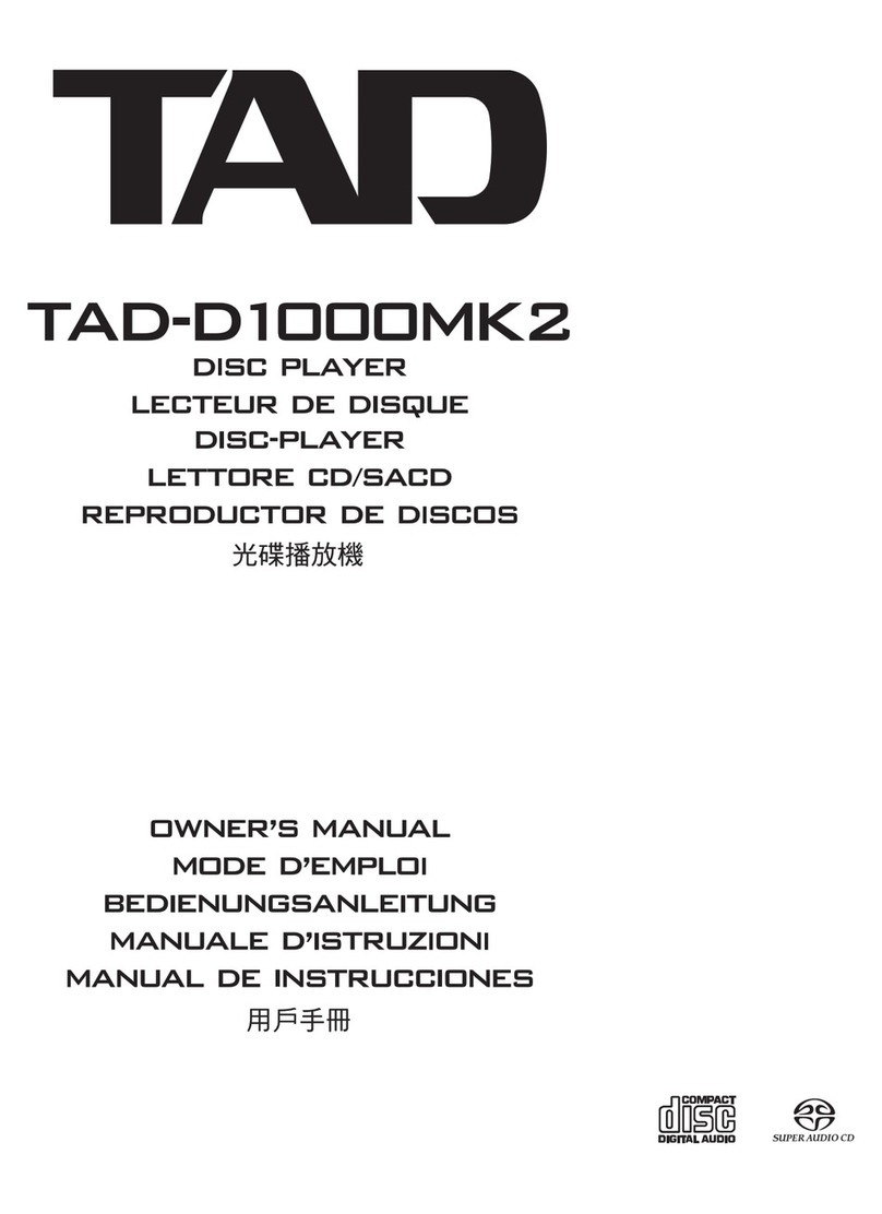 TAD TAD-D1DDOMK2 owner's manual