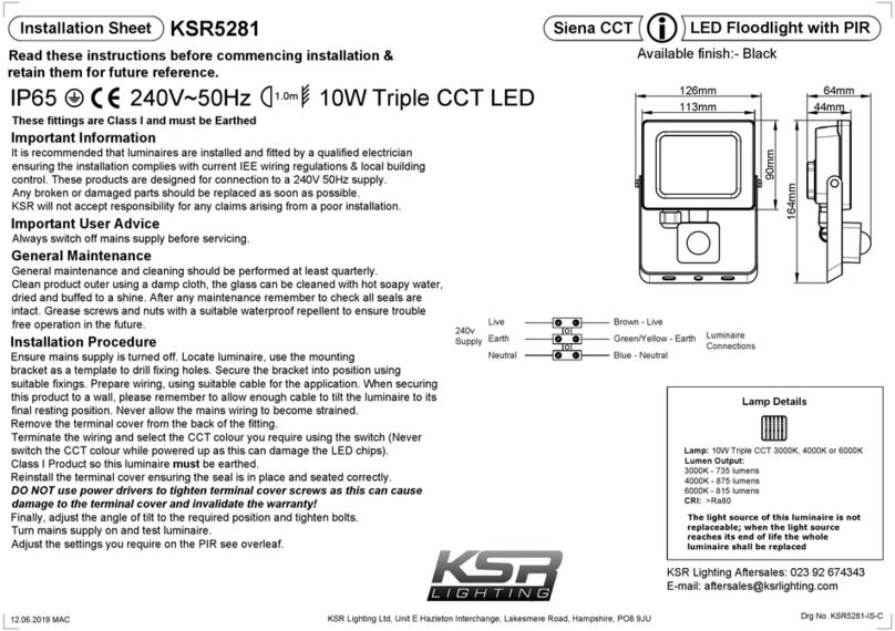 KSR Siena Installation sheet