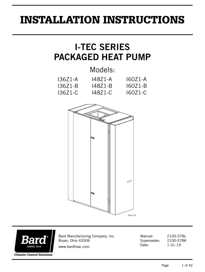 Bard I-TEC Series installation instructions