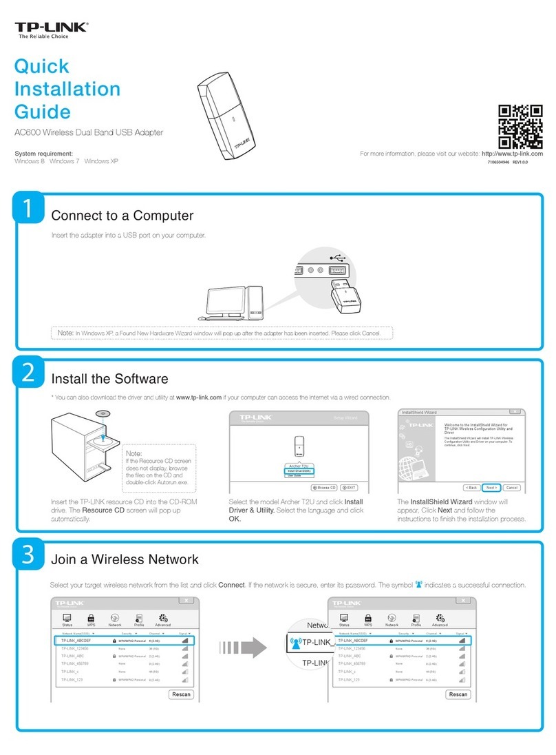 TP-Link Archer T2U User manual