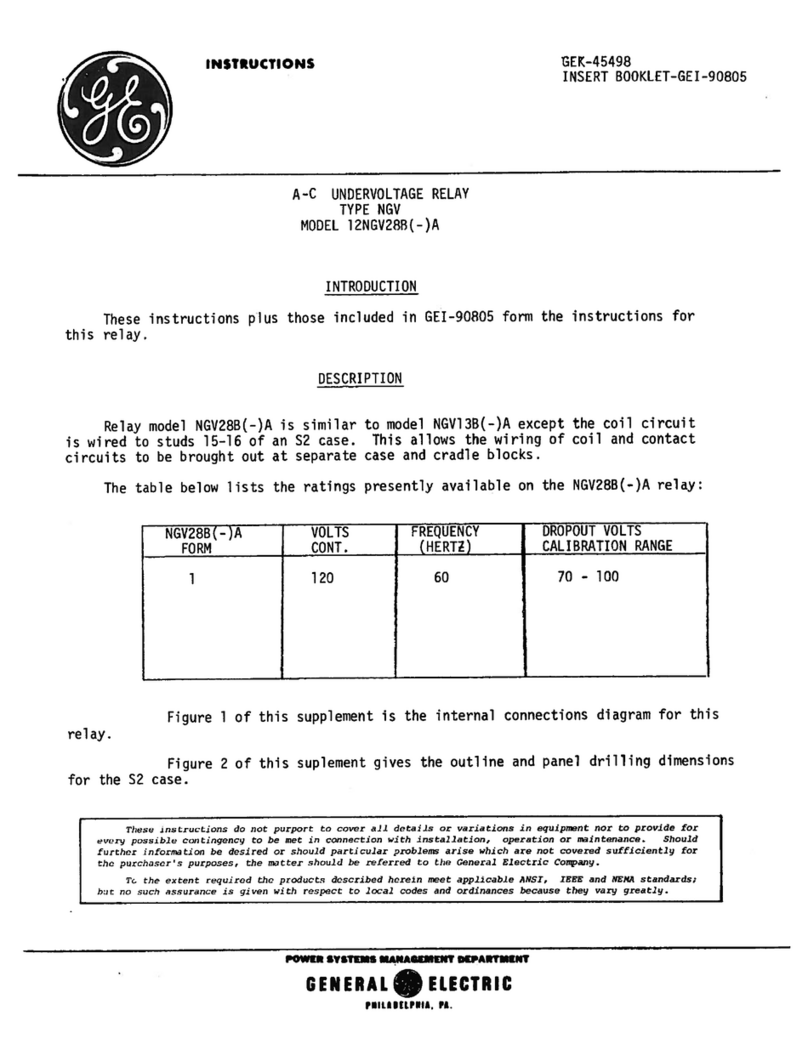 GE NGV Series User manual