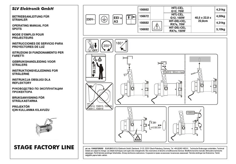 SLV Elektronik STAGE FACTORY Series operating manual