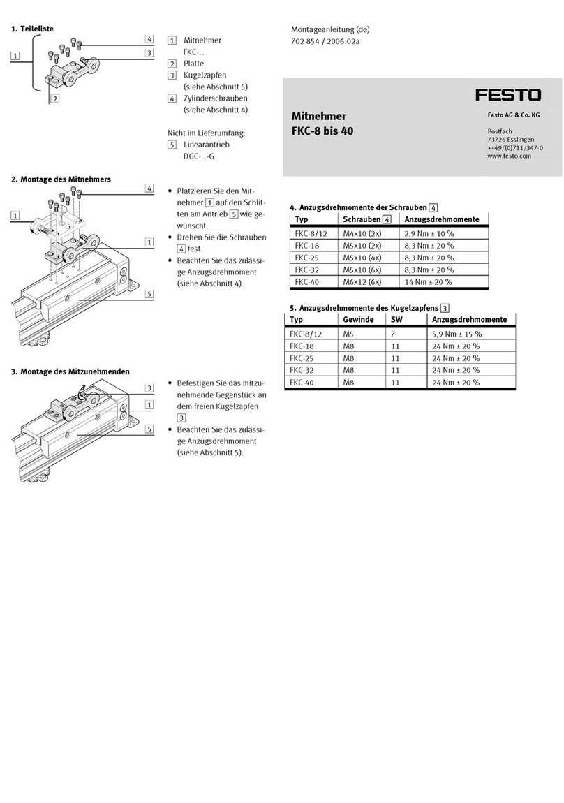 Festo FKC Series Assembly instructions