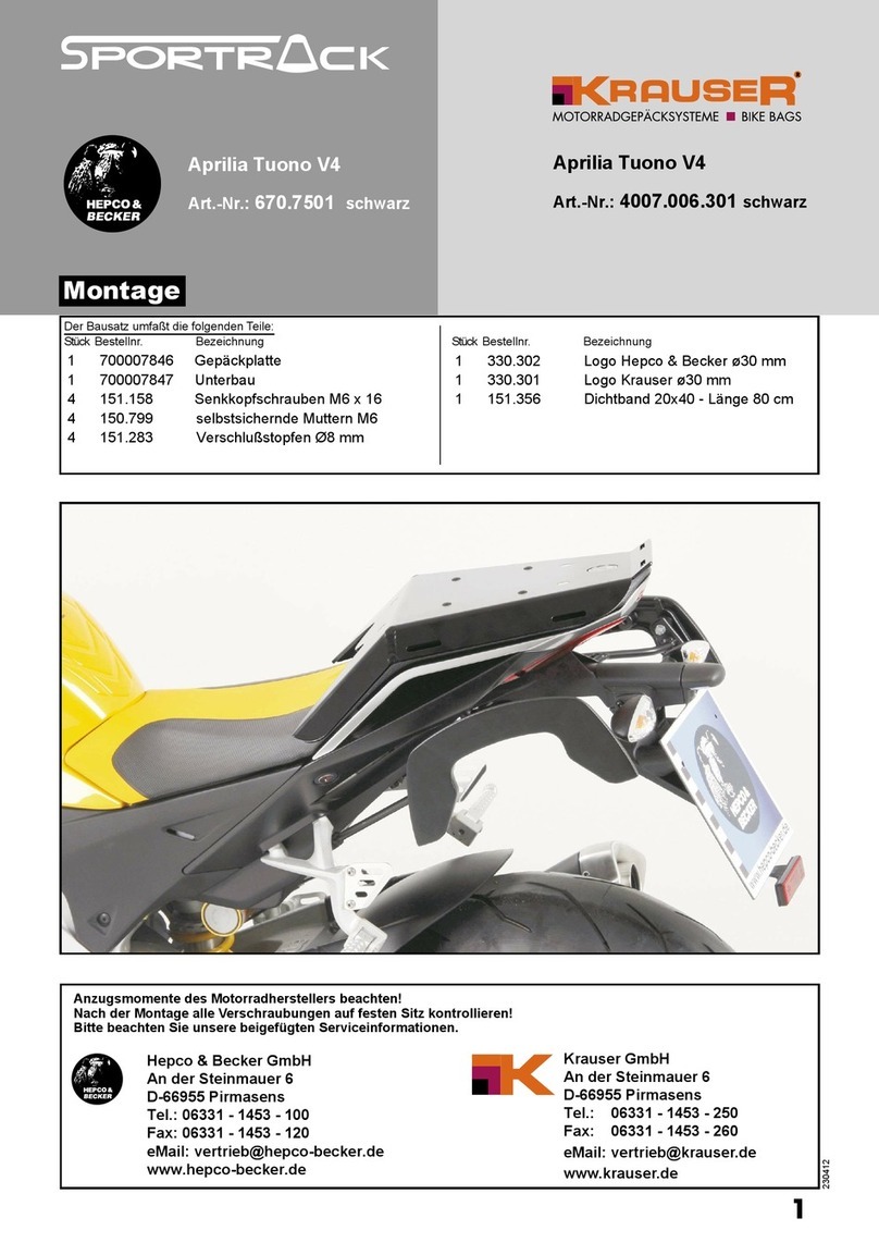 hepco & becker 670.7501 Installation guide hepco & becker 670.7501 Installation guide