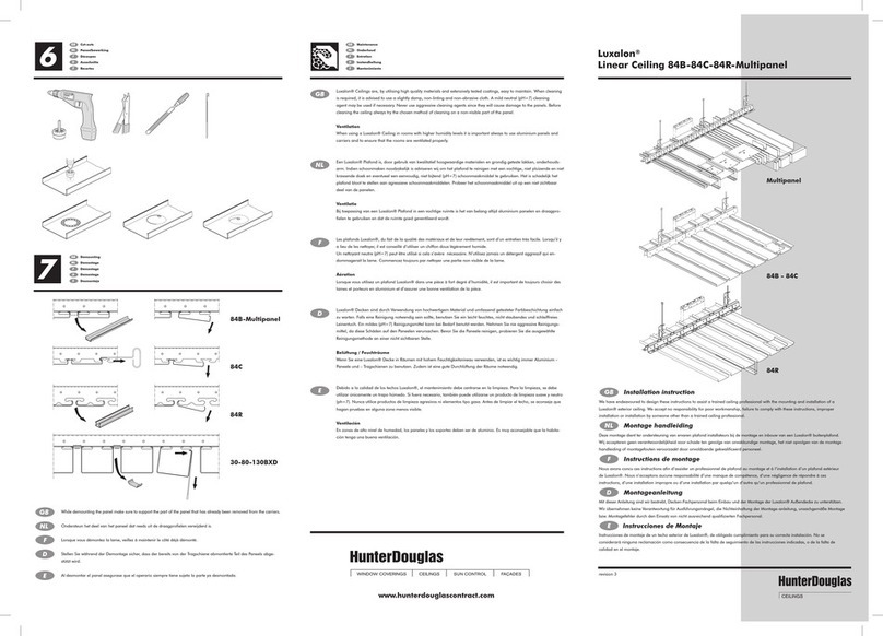 HunterDouglas Luxalon 84B installation instructions HunterDouglas Luxalon 84B installation instructions