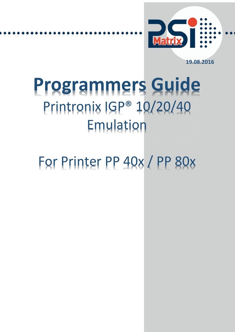 PSI Matrix Printronix IGP 10 Programmer's guide