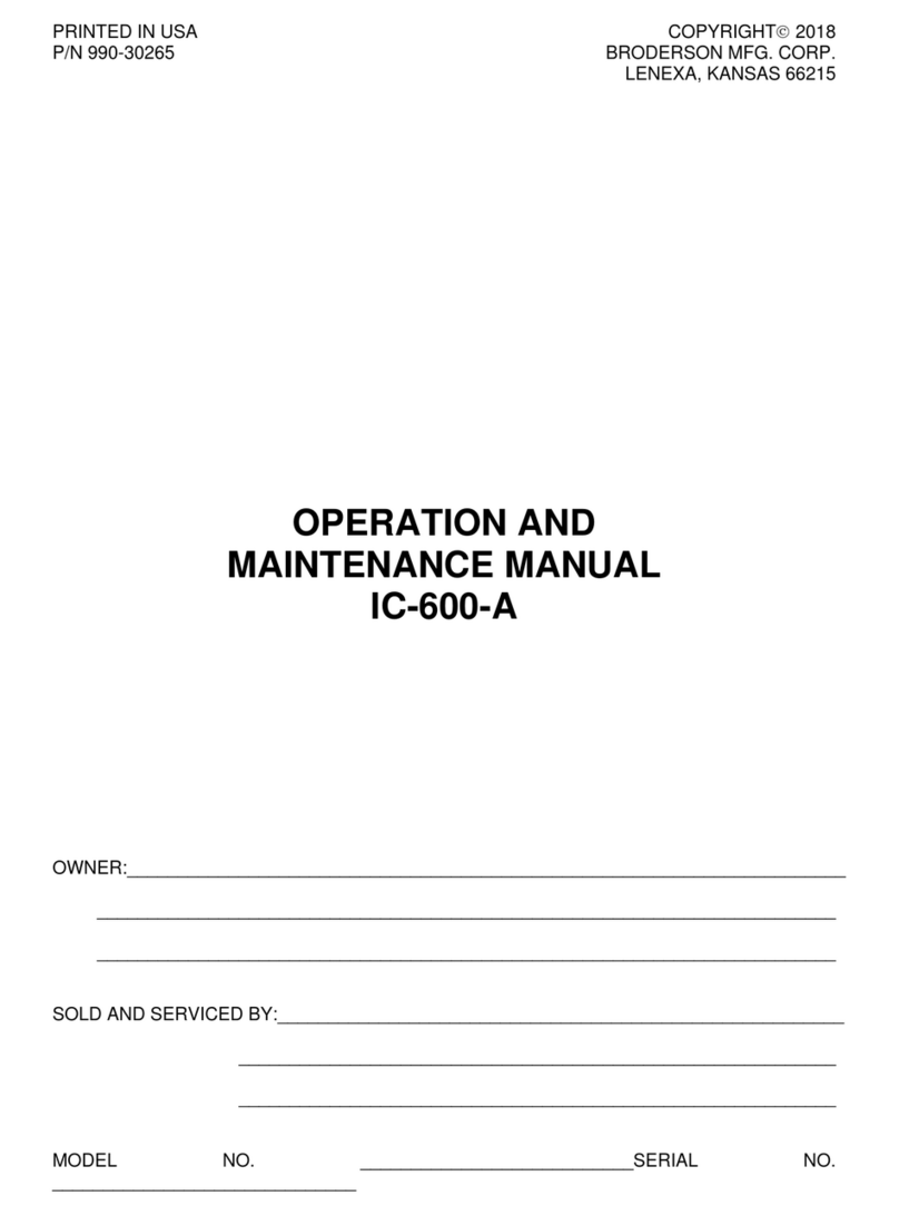 Broderson IC-600-A Operation and maintenance manual