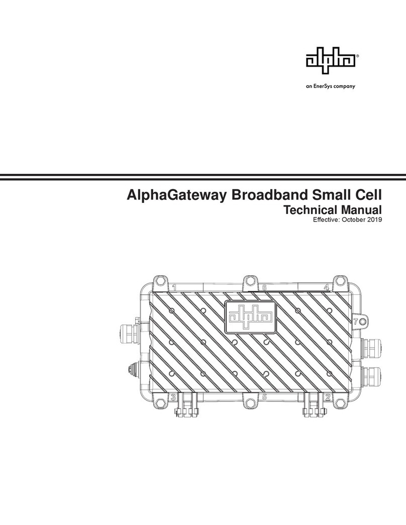 EnerSys Alpha AlphaGateway BSC Technical manual