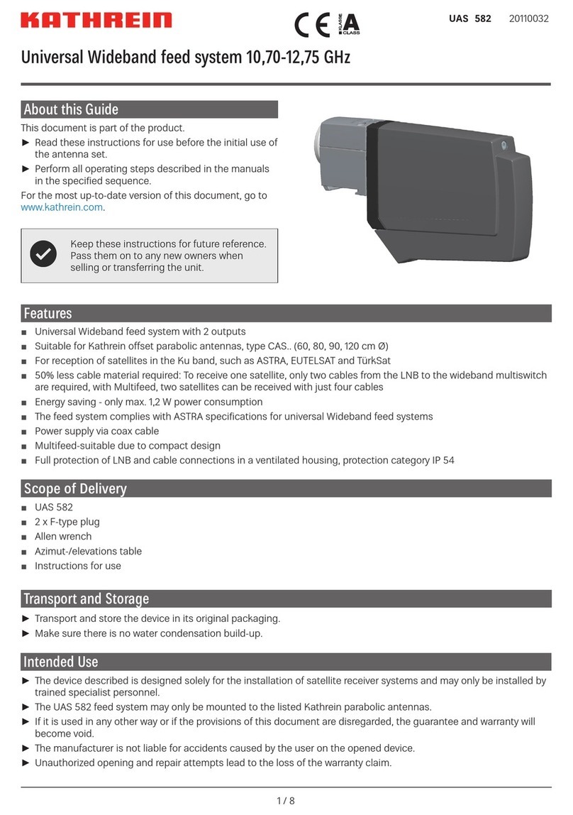 Kathrein UAS 582 User manual